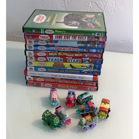 Thomas & Friends 11 DVD bundle with 8 trains toys EUC - Picture 8 of 8